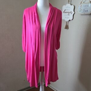 Lane Bryant Fuchsia Knit Cardigan